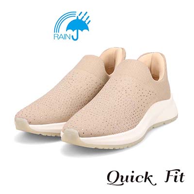 【撥水仕様】モデロ MODELLO ニットスリッポンスニーカー　DML8806 BEIGE 23.0