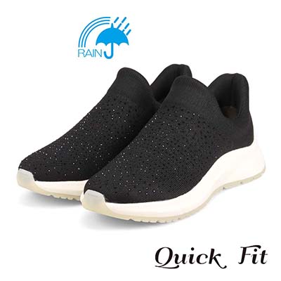 【撥水仕様】モデロ MODELLO ニットスリッポンスニーカー　DML8806 BLACK 23.0