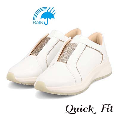 【撥水仕様】モデロ MODELLO スリッポンスニーカー　DML8807 WHITE 23.0