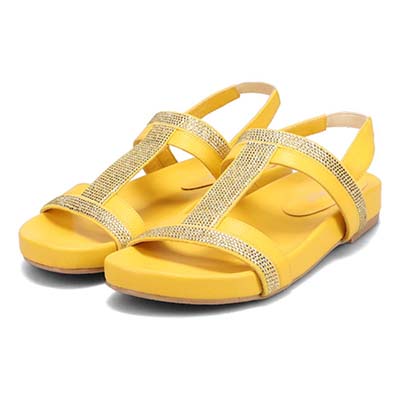 モデロ MODELLO フットベッドミッドソールサンダル　DML8808 YELLOW M（23～23.5）