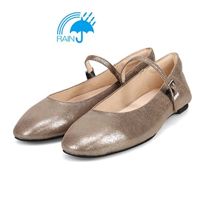 【撥水仕様】モデロ MODELLO 0.5ｃｍヒール 大人っぽく履ける ストラップ付きバレエシューズ  DML8816 ETHANE 23.0