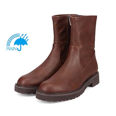 【撥水仕様】モデロ MODELLO 3.5cmヒール タンクソールショートブーツ  DML8820 D-BROWN 23.0