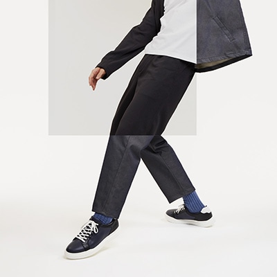【GORE-TEX】モデロ MODELLO 毎日を快適にする雨でも履ける全天候型 ゴアテックス レザースニーカー　DMW752G NAVY/BLACK 25.0