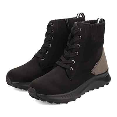 エル スポーツ ELLESPORT 撥水スエード調　レースアップブーツ  ESP12585 D-BROWN 23.0