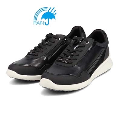 【撥水仕様】エル スポーツ ELLE SPORT 防水・防滑スニーカー　ESP12587V BLACK 23.0