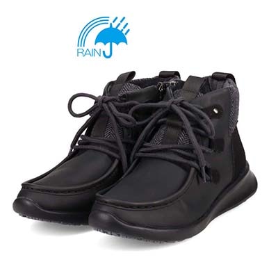 【4cm4時間防水設計】エル スポーツ ELLESPORT BLACK LABELシリーズ　レースアップカジュアルブーツ　ESP12590 Black2 23.0