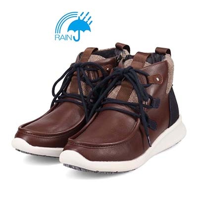 【4cm4時間防水設計】エル スポーツ ELLESPORT BLACK LABELシリーズ　レースアップカジュアルブーツ　ESP12590 D-BROWN 23.0