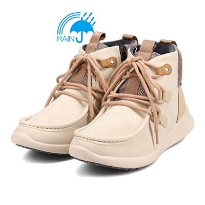 【4cm4時間防水設計】エル スポーツ ELLESPORT BLACK LABELシリーズ　レースアップカジュアルブーツ　ESP12590 IVORY 23.0