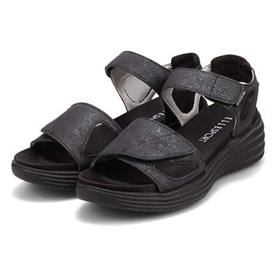 エル スポーツ ELLESPORT ベルクロサンダル　ESP12597 BLACK 23.0