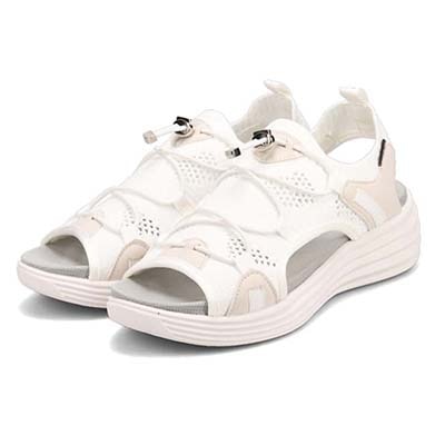 エル スポーツ ELLESPORT メッシュデザインニットサンダル　ESP12598 WHITE 23.0