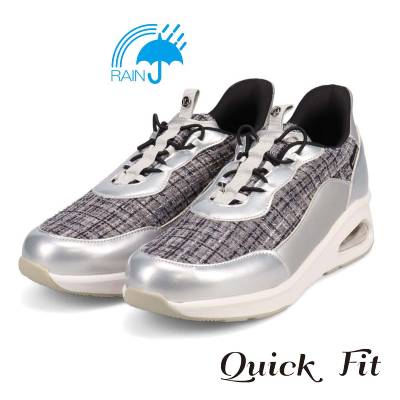 【4cm4時間防水設計】エル スポーツ ELLESPORT クイックフィットエアソールスニーカー　ESP12599 GRAY-TX 23.0