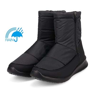 【3.5cm4時間防水設計】エル スポーツ ELLESPORT スッキリとしたラストが特徴 ナイロンブーツ　ESP12603 BLACK 23.0