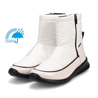 【3.5cm4時間防水設計】エル スポーツ ELLESPORT スッキリとしたラストが特徴 ナイロンブーツ　ESP12603 WHITE 23.0