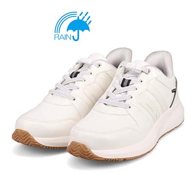 【4cm4時間防水設計】エル スポーツ ELLESPORT　軽量IPソールクイックフィットスニーカー　ESP12605 WHITE 23.0