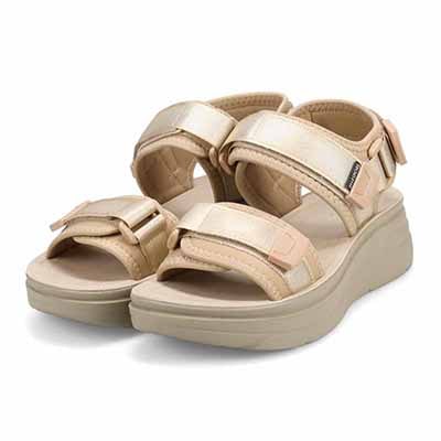 エル スポーツ ELLESPORT 　2本ベルト厚底スポーツサンダル　ESP12607 BEIGE M（23～23.5ｃｍ）