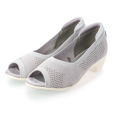 エル スポーツ ELLESPORT 軽量ニットウエッジオープントゥシューズ ESP12714 BEIGE 23.0