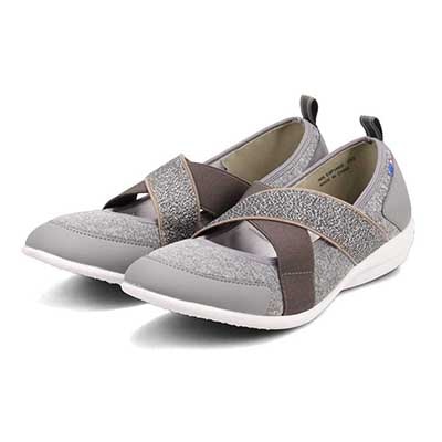 エル スポーツ ELLESPORT クロスベルトバレエシューズ　ESP14502 GRAY 23.0