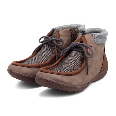 エル スポーツ ELLESPORT レースアップカジュアルブーツ　ESP14503 OLIVE/C 23.0