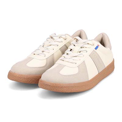 エル スポーツ ELLESPORT ジャーマントレーナースニーカー　ESP14508 WHITE 23.0