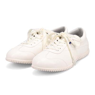 エル スポーツ ELLESPORT ドライビングレースアップスニーカー WHITE 23.0