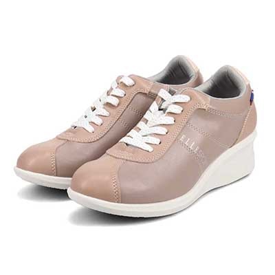 エル スポーツ ELLESPORT レースアップウェッジスニーカー　ESP14707 BEIGE 23.0