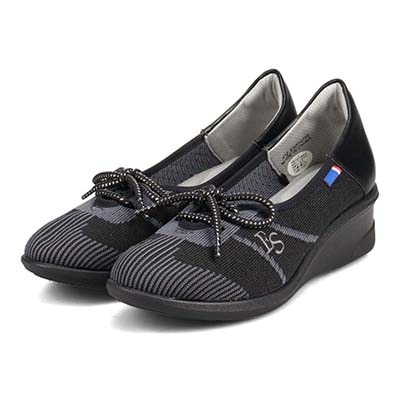 エル スポーツ ELLESPORT ニットレースアップシューズ　ESP14709 GRAY 23.0