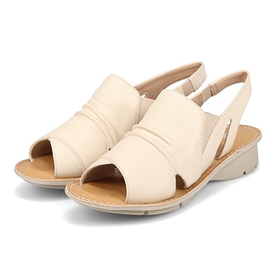 シティ ゴルフ City Golf アウトステッチ製法 ウェッジサマーサンダル GFL20103 IVORY M　(23.0～23.5)