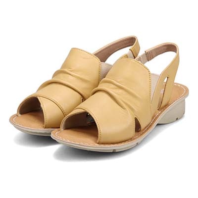 シティ ゴルフ City Golf アウトステッチ製法 ウェッジサマーサンダル GFL20103 YELLOW M　(23.0～23.5)