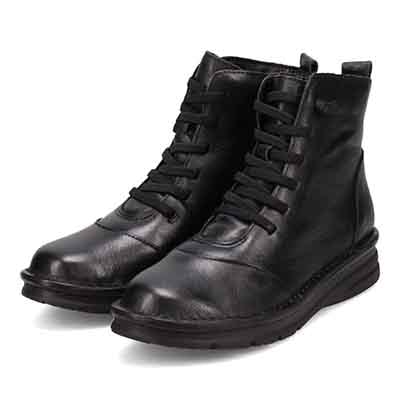 シティ ゴルフ City Golf  ゆったり足入れ アウトステッチ製法 レースアップ・カジュアルブーツ　GFL20130 BLACK 23.0