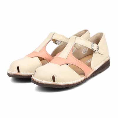 シティ ゴルフ City Golf  アウトステッチ製法のカジュアルパンプス　GFL20133 IVORY/PINK 23.0