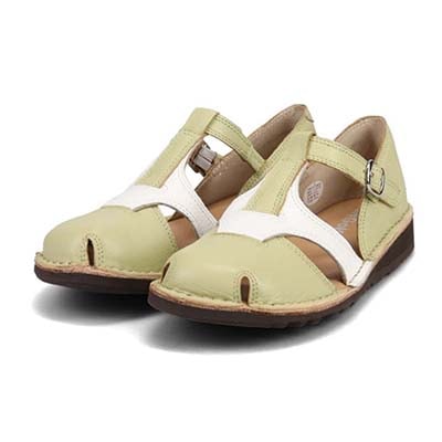 シティ ゴルフ City Golf  アウトステッチ製法のカジュアルパンプス　GFL20133 LightGreen/Ivory 23.0