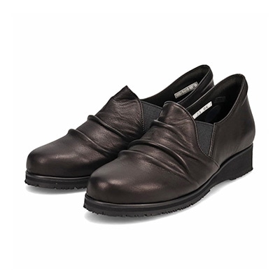 【防滑ソールタイプ】シティ ゴルフ City Golf ゆったりとした履き心地で大変好評なスリップオンカジュアルシューズ GFL5261H BLACK 23.0