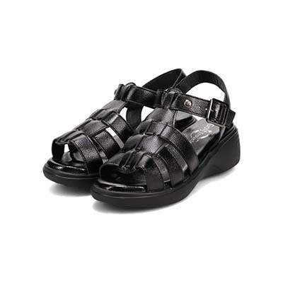 シティゴルフ 幅広グラディエーターサンダルプレミアム　GFL6301V BLACK 23.0