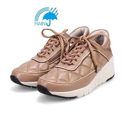 【撥水加工】HIROKO KOSHINO ヒールアップスニーカー  HKL1202 OAK 23.0