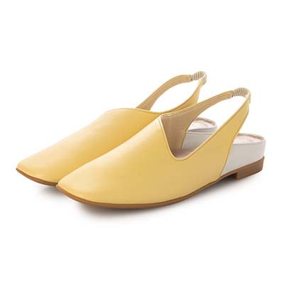 HIROKO KOSHINO バックストラップレザーパンプス　HKL3634 YELLOW 23.0