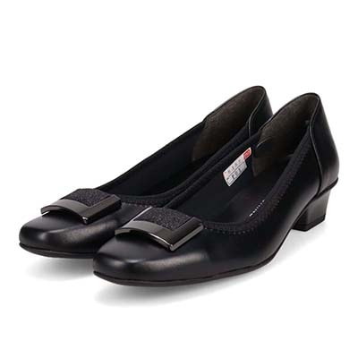 HIROKO KOSHINO 甲飾り付きデザインパンプス　HKL5157 BLACK 23.0