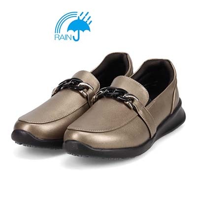 HIROKO KOSHINO チェーン金具付き ローファー　HKL6205 SILVER 23.0