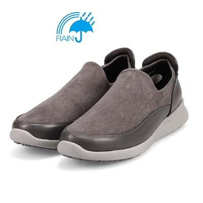 【撥水仕様】HIROKO KOSHINO　防滑　スリッポンカジュアルシューズ　HKL6206 GRAY 23.0