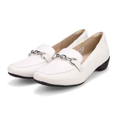 HIROKO KOSHINO  モールドソール・モカパンプス   HKL7524 WHITE 23.0