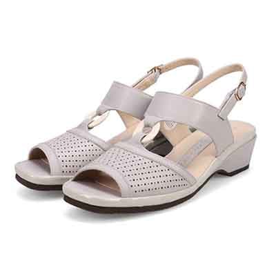 HIROKO KOSHINO バックストラップウェッジサンダル　HKL7528 GRAY M　(23.0～23.5)