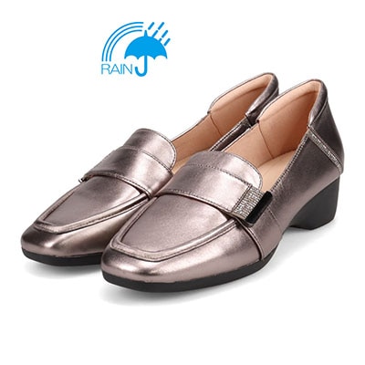 HIROKO KOSHINO ラインストーン付き　ローファーパンプス　HKL8003 BLACK 23.0