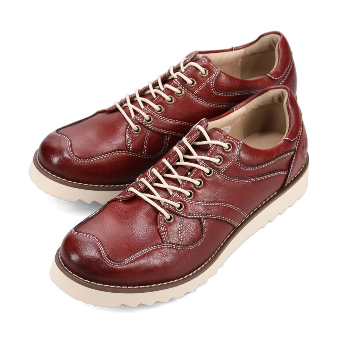 HIROKO KOSHINO HOMME  メンズ こがし系の素材を採用したカジュアルスニーカー　HR5903 WINE 25.0