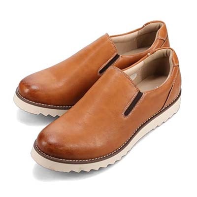 HIROKO KOSHINO HOMME  メンズ こがし系の素材を採用したカジュアルスリッポンスニーカー　HR5907 BROWN 25.0