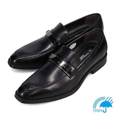 【防水機能】HIROKO KOSHINO HOMME  メンズ エレガント コインローファー　HR7011 BLACK 25.0