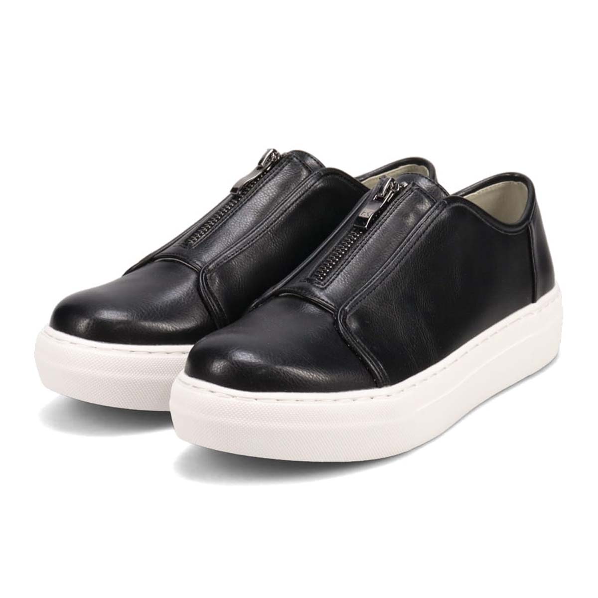 HIROKO KOSHINO FEMME センターファスナーで履きやすいスニーカー　HRL2017 BLACK 23.0