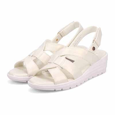 HIROKO KOSHINO FEMME クロスベルトウェッジサンダル HRL2028 IVORY 23.0