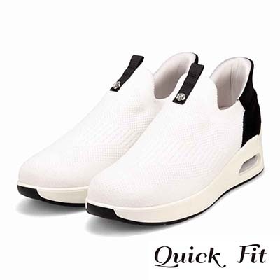 HIROKO KOSHINO FEMMEシンプルニットのスリッポンスニーカー HRL9000 WHITE/BLACK 23.0