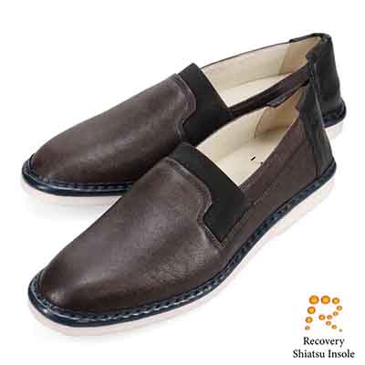 ランバンオンブルー LANVIN en Bleu 「Recovery Shiatsu Insole」搭載で指圧効果により血行をよくする。LANVIN en Bleu　ローファースリップオンシューズ  LB1015XR D-GRAY 25.0