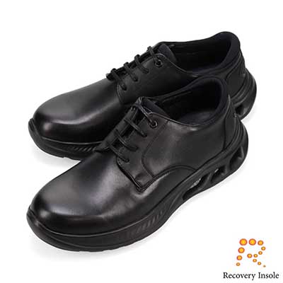 ランバンオンブルー LANVIN en Bleu 「リカバリーインソール」搭載で指圧効果により血行を115％促進。レースアップカジュアルシューズ　LB1019XR BLACK 25