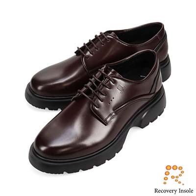 ランバンオンブルー LANVIN en Bleu 「リカバリーインソール」搭載で指圧効果により血行を115％促進。外羽根レースアップドレスカジュアルシューズ　LB3001XR D-BROWN 25.0